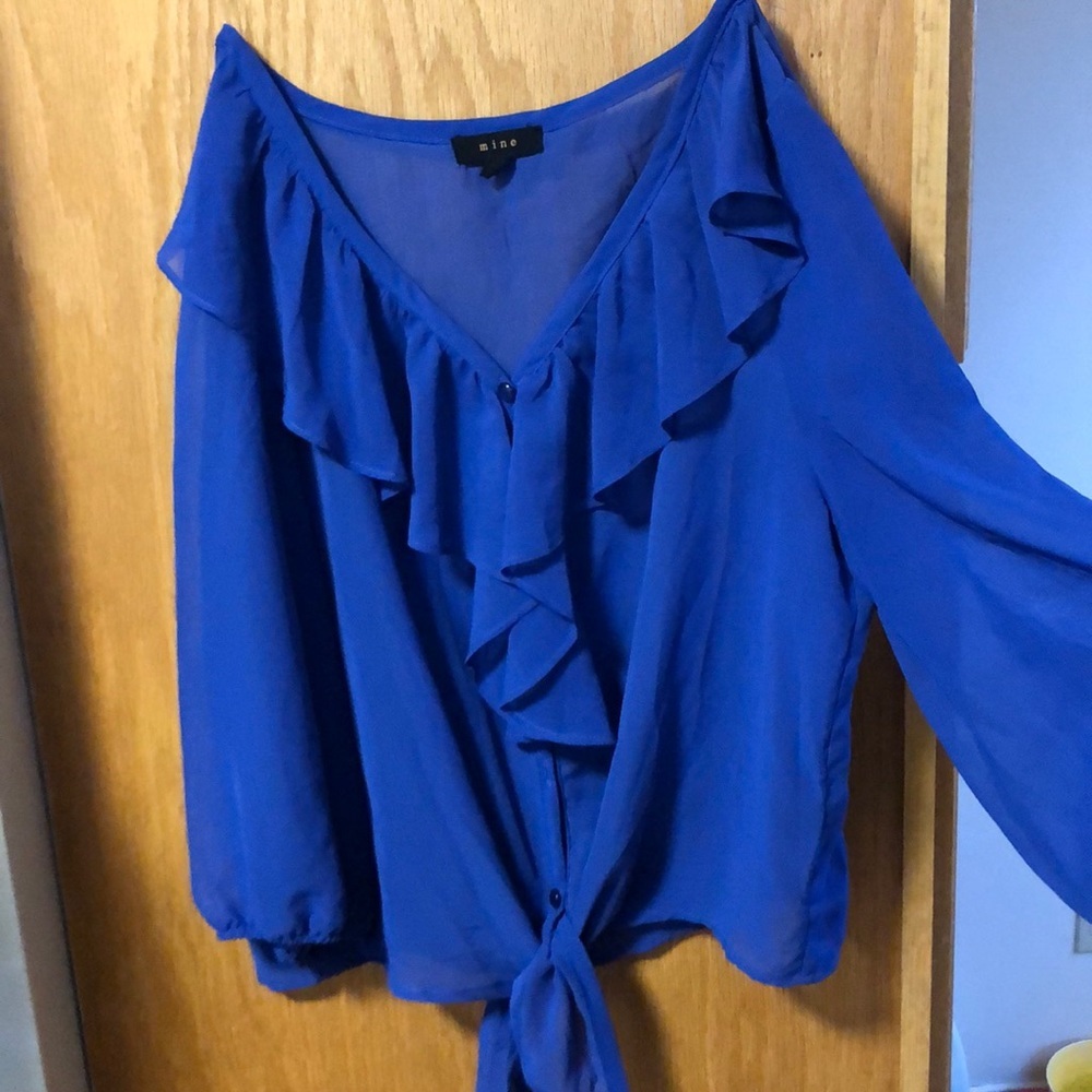 5/$25🖤Mesh blue top​